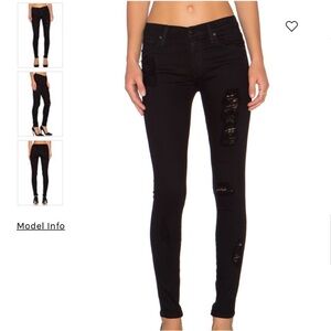 🖤 JAMES JEANS “Twiggy” Flat Black Distressed Skinny Jeans ✨EUC